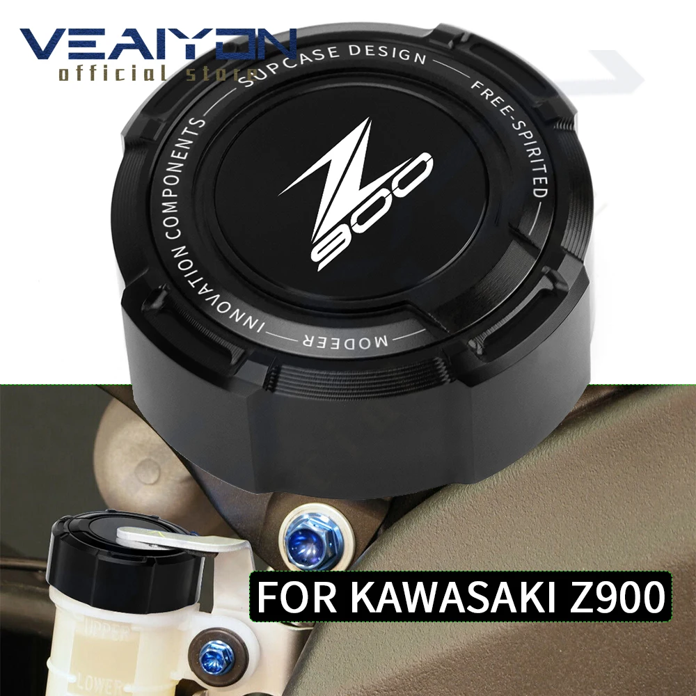 

For Kawasaki Z900 2018 2019 2020 2021 Motorbike Rear Brake Fluid Cylinder Master Reservoir Decor Cover Cap