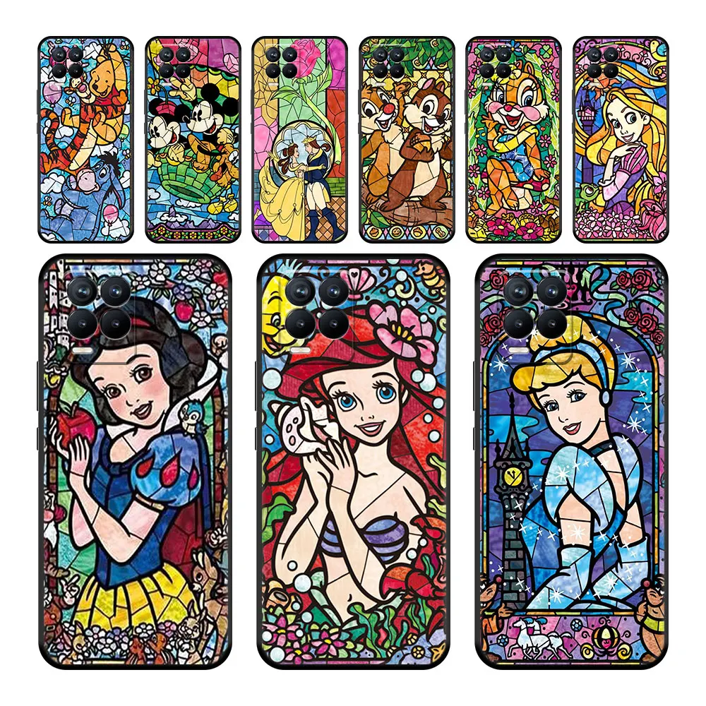 

Matte Shockproof For Realme 8 7 Pro GT Neo 2 9 5G C21 GT Master C21y 8i X50 Pro 5 C12 XT C3 V13 Disney princess Phone Funda