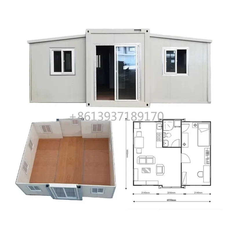 Роскошный модульный дом на заказ раздвижной 3 спальни и гостиная