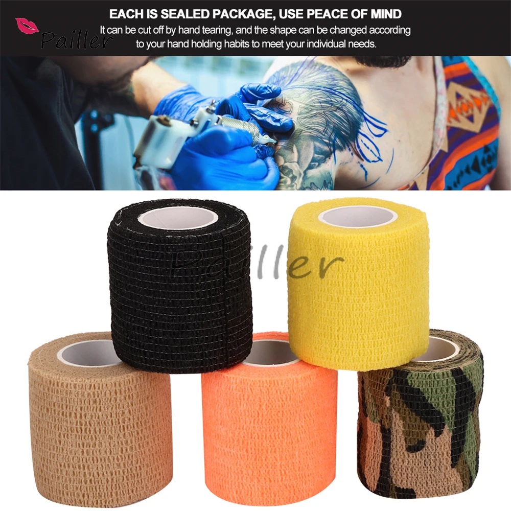 

5 шт., одноразовые самоклеящиеся дышащие бандажные зажимы для татуировок