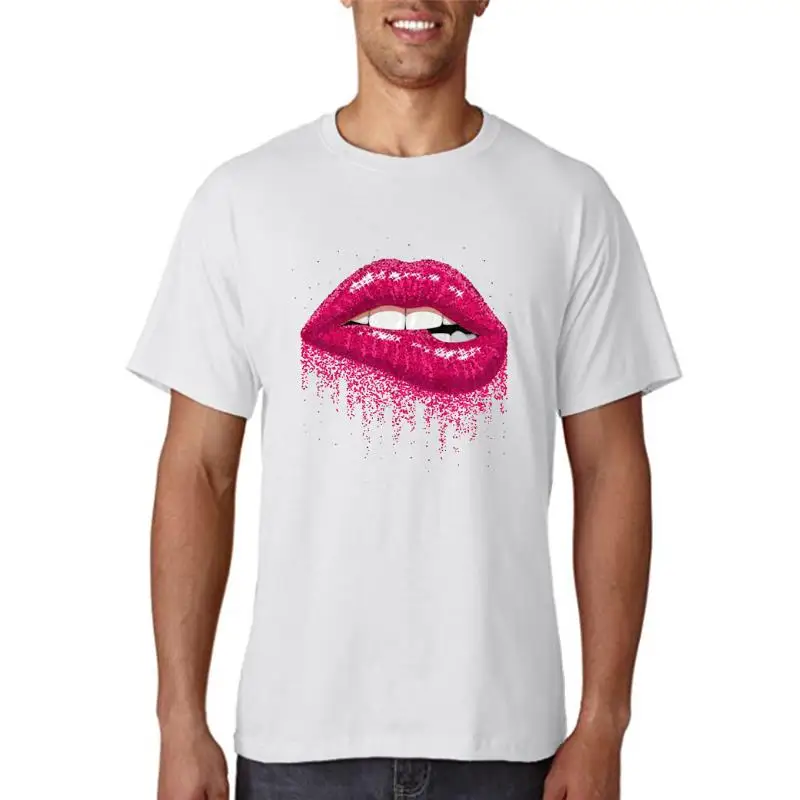 

Tees for Women Print Aesthetic Lip Make Up Watercolor 90s Fashion Ladies T Shirt Clothes Lady Tops Clothing Female T-Shirt