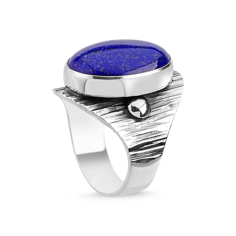

Silver 925 Sterling Lapis Lazuli Stone Handwork Ring