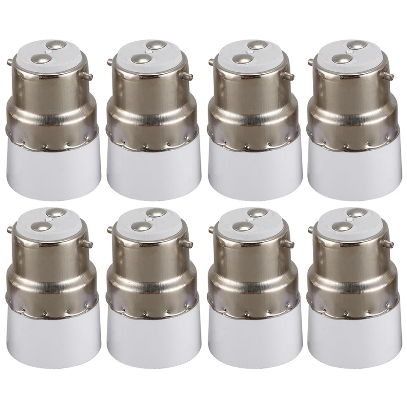 

HOT-AC 220V B22 To E14 Base Socket Light Lamp Bulb Adapter Holder 8Pcs