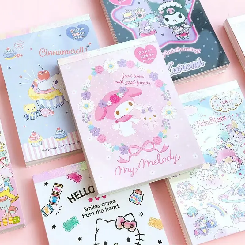 

Sanrio Kuromi Cinnamoroll Sticky Note Book Notepad Colouring Pages Girls Heart Cute Cartoon Hello Kitty Littletwinstars Notebook