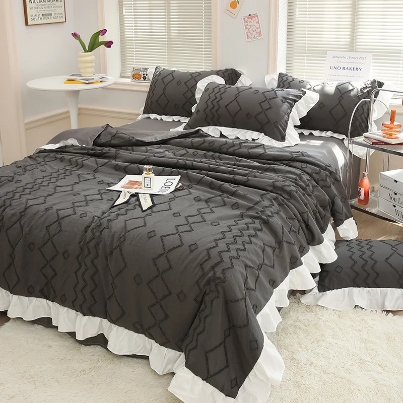 

Washable Summer Air Conditioning Comforter Quilt Fashion Jacquard Blanket For Bed Sofa For Children Adults Queen King Size