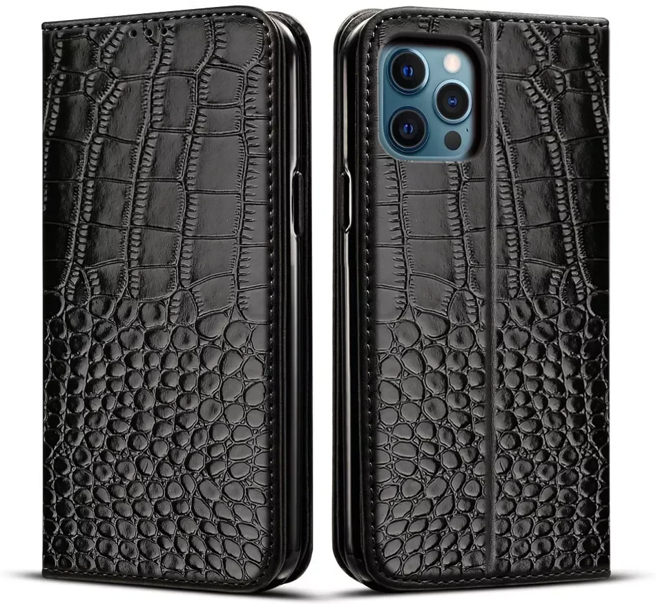 

Hot Sales Leather Wallet Phone Case For iPhone 12 Mini 13 11 Pro Max XR XS MAX 6 6S 7 8 Plus X book style Full Body Business Cov