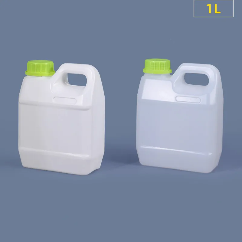 Thicken 1L Plastic Barrel Empty Multipurpose Square Jerry can Leakproof Refillable Bottle Food Grade Storage Container 1Pcs