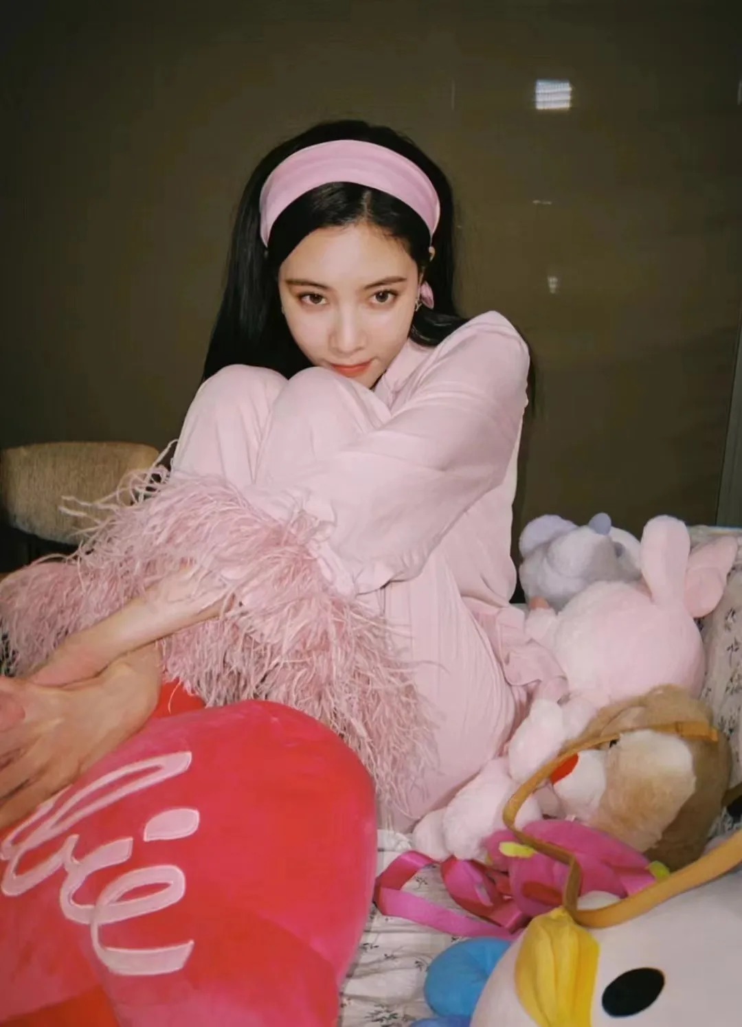 2023 Long Sleeved 100% Ostrich Feather Pajamas for Women Casual Sleepwear Factory Outlet Two Piece Pajama Set Pajama Party Wear