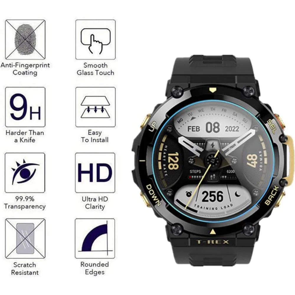Huami Amazfit T Rex 2 Высококачественная Защитная Пленка Из Закаленного Стекла