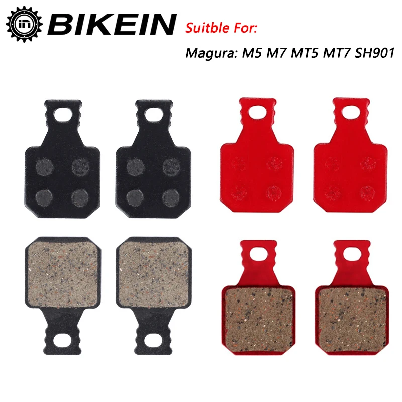 Велосипедные гидравлические тормозные колодки BIKEIN для Magura M5 M7 MT5 MT7 SH901 из смолы и керамического диска, 4 пары MTB запчастей для велосипеда.