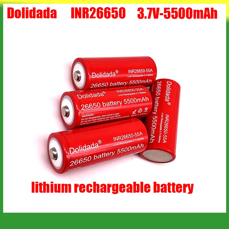 

26650 3,7 в 5500 мАч литиевая батарея для вспысветильник, головной Светодиодный фонарь, экстренсветильник свет, фотокамера с дистанционным управ...