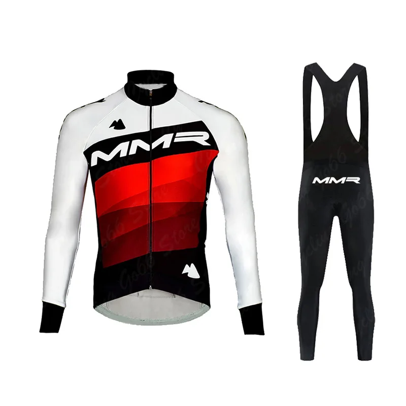 

New MMR 2024 Breathable Men's Cycling Jersey Long Sleeve Set MTB Autumn Bike Clothing Maillot Ropa Ciclismo Hombre Bicycle Wear