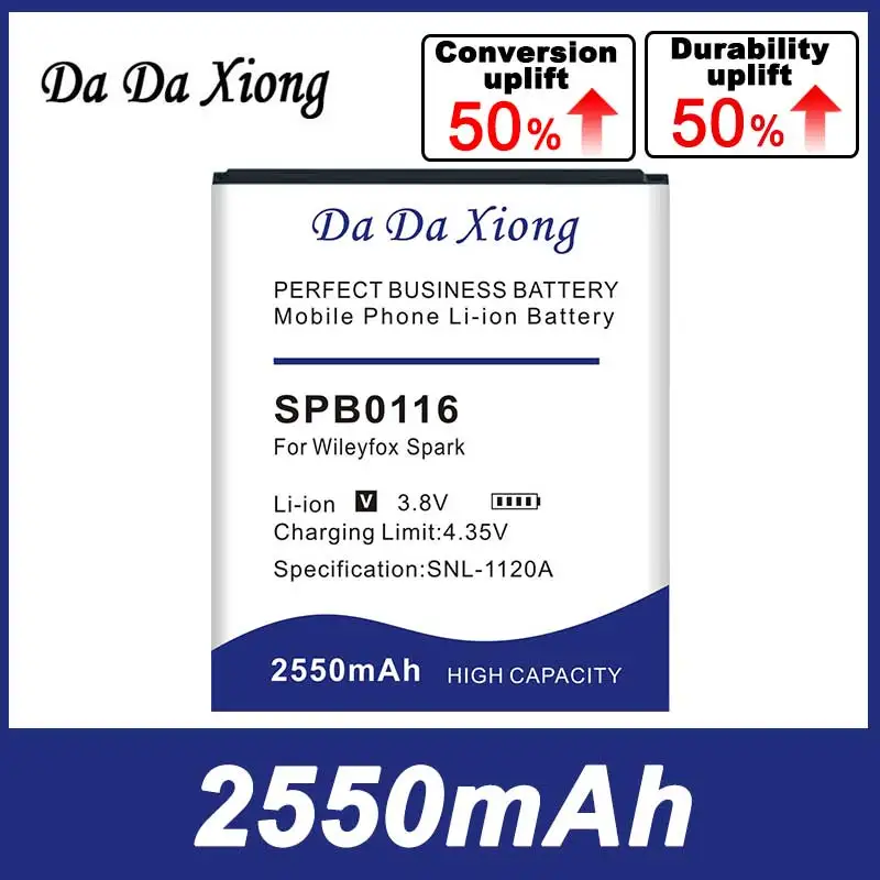 

DaDaXiong 100% New 2550mAh SPB0116 Bateria for Wileyfox Spark Free Double-Sided Tape Sticker