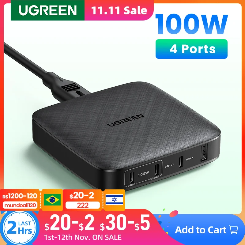 Cena UGREEN 100W PD ładowarka USB Typ C Szybka ładowarka Do Iphone'a Z Szybkim ładowaniem 4.0 3.0 ładowarka USB Do Telefonu MacBook ładowarka Do Laptopa Tanie UGREEN 100W PD ładowarka USB Typ C Szybka ładowarka Do Iphone'a Z Szybkim ładowaniem 4.0 3.0 ładowarka USB Do Telefonu MacBook ładowarka Do Laptopa