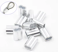 m1 m1 2 m12 aluminum casing crimping loop wire cable rope fixing clip 8 shape double hole ferrule crimp stell chuck jacket
