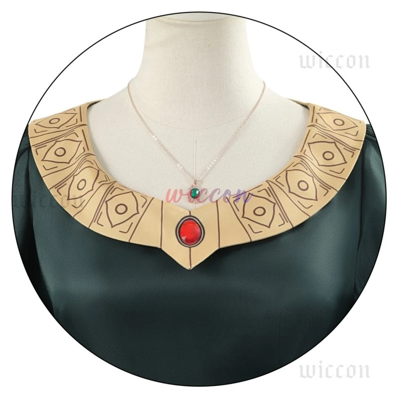 Гера Косплей Костюм Фильм Сезон 2 зеленое платье головной убор костюм наряды на