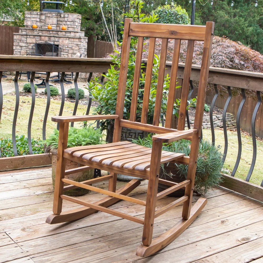 

Decor Therapy Shelby Outdoor Rocking Chair, Made of Wood, 45" Tall
