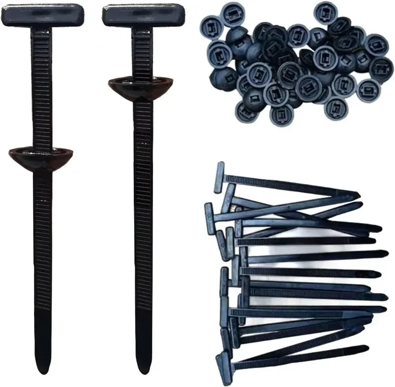 Нейлоновые кабельные стяжки черного цвета 10/30/60 шт