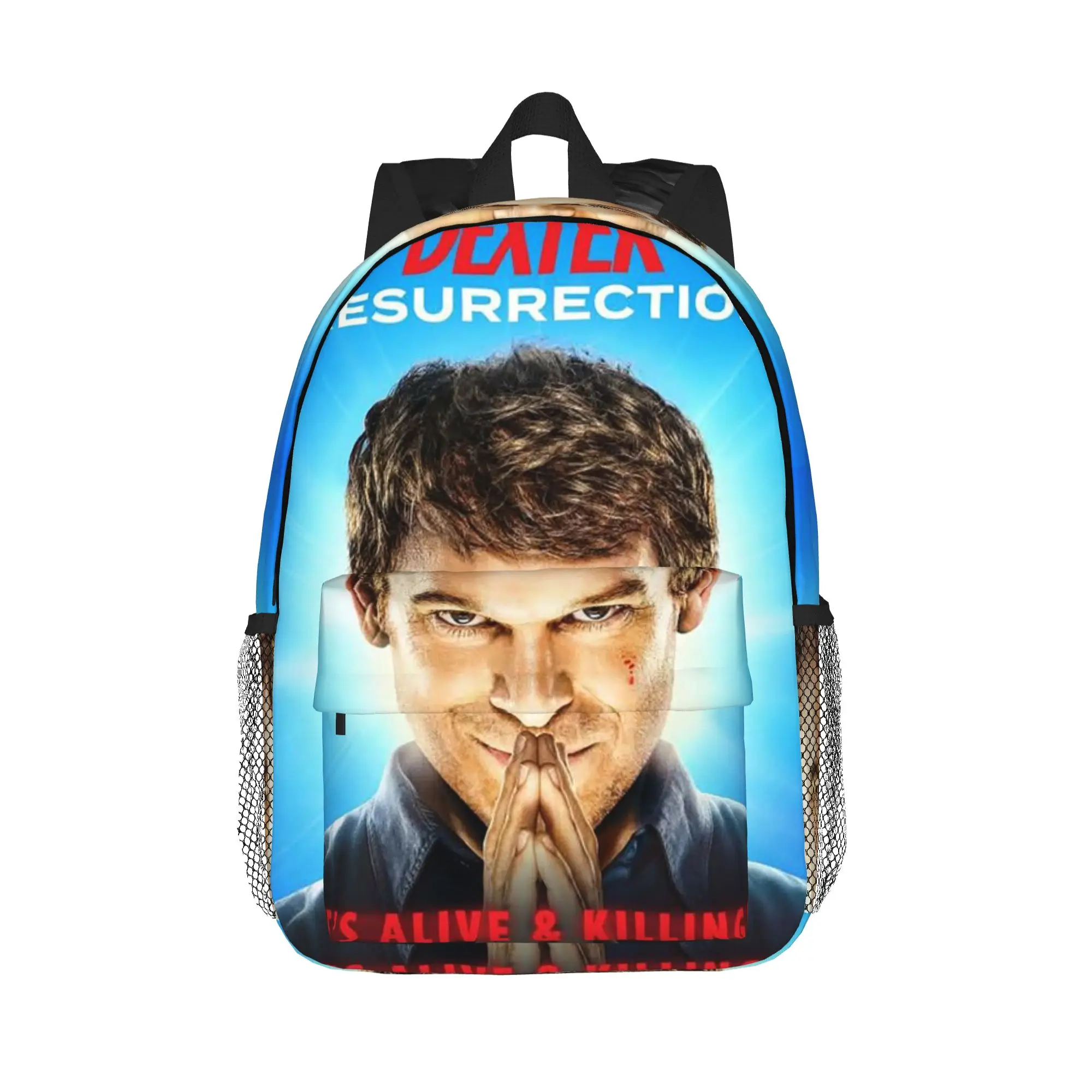 Фото Рюкзак Movie Dexter Morgan, горячая распродажа, вместительный рюкзак для мальчиков и девочек, сумки на плечо для мужчин и женщин, школьная сумка №1