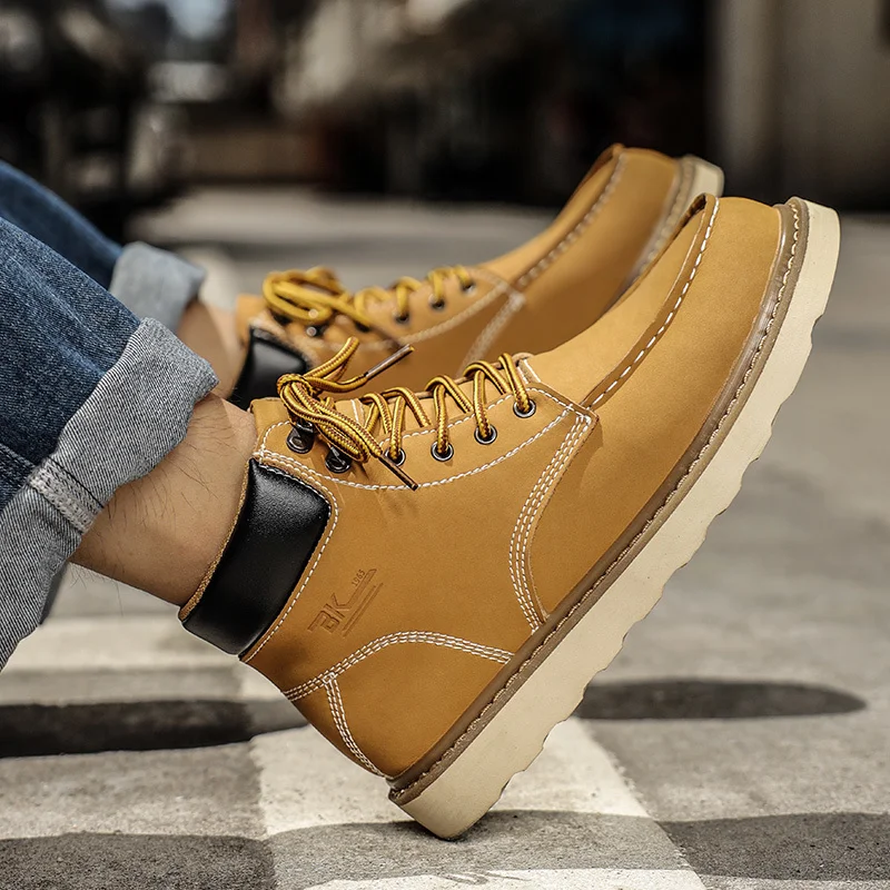 Xiaomi Couple Martin Boots Casual Vintage Cargo Boots Winter Sports Shoes for Men Lightweight Non-slip Men Hiking Sneakers 35-46