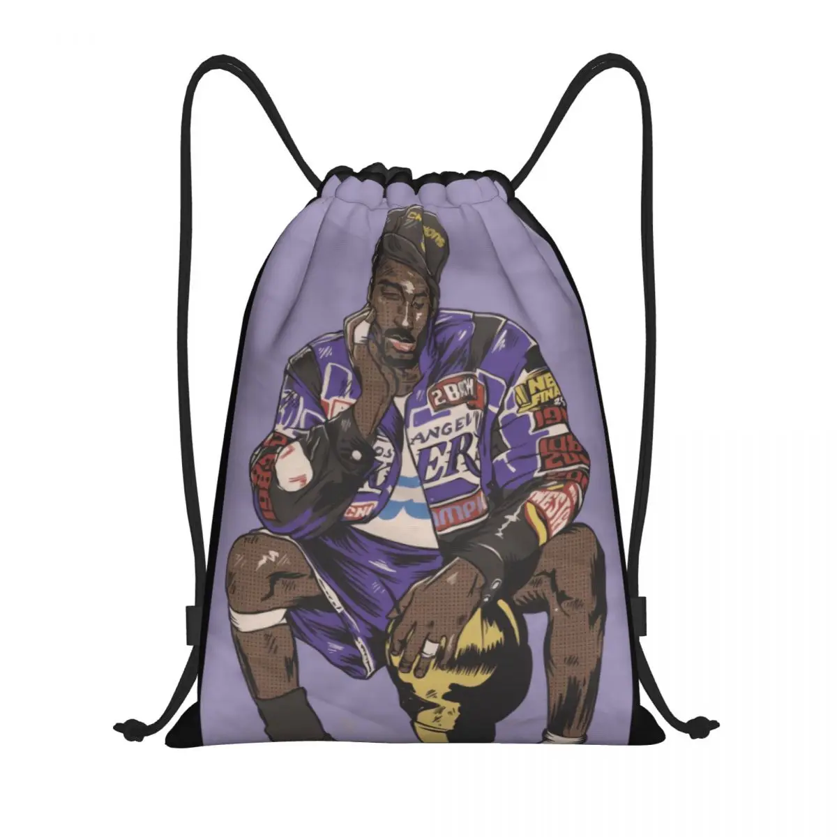 Kobes And Bryanter 24 2023 Basketball Stars (14) Drawstring Bags Gym Bag Novelty Drawstring Backpack Picnics Backpack Casual