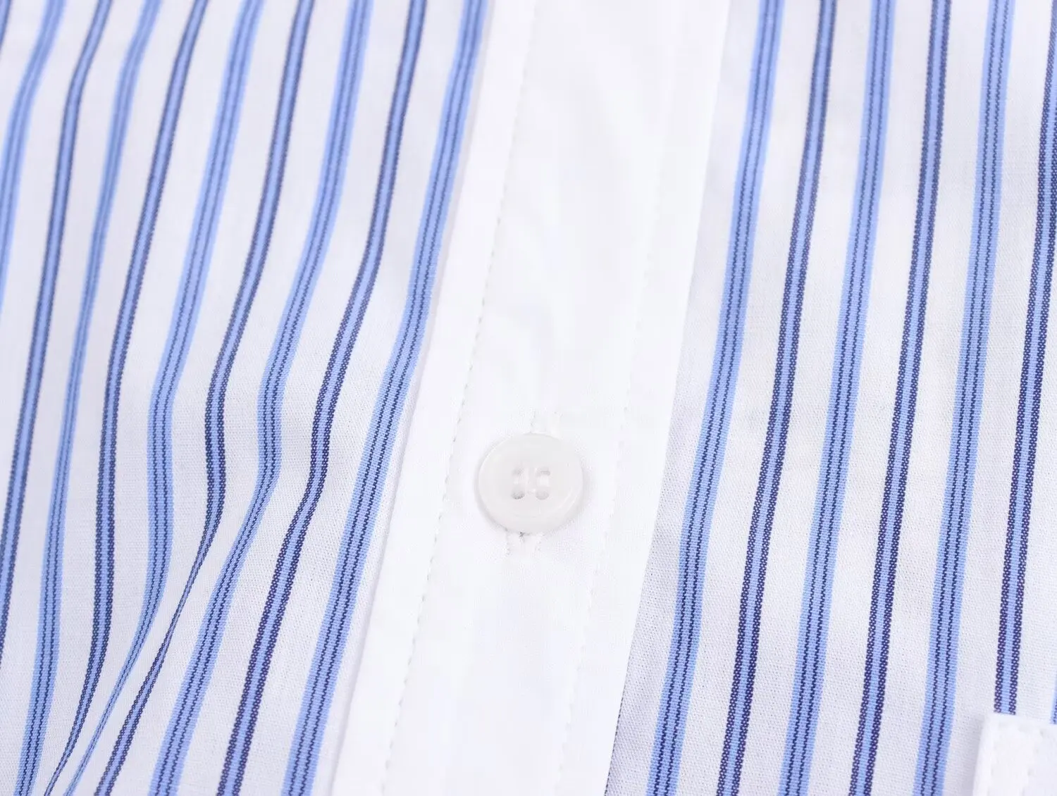 Женская Полосатая Рубашка TRAFZA повседневная однобортная Свободная рубашка со