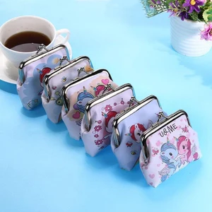 Мини-Кошельки для монет с единорогом, милые детские кошельки для девочек с милым мультяшным рисунком, женский портативный маленький кошелек для хранения, сумка для денег