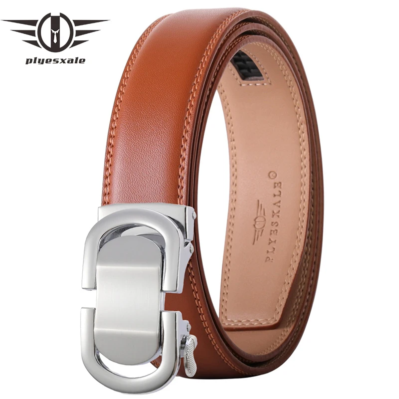 Luxury Brand Brown Mens Belts Leather Ratchet Dress Belt With Automatic Sliding Buckle Big And Tall Men Belt Black Gray B657
