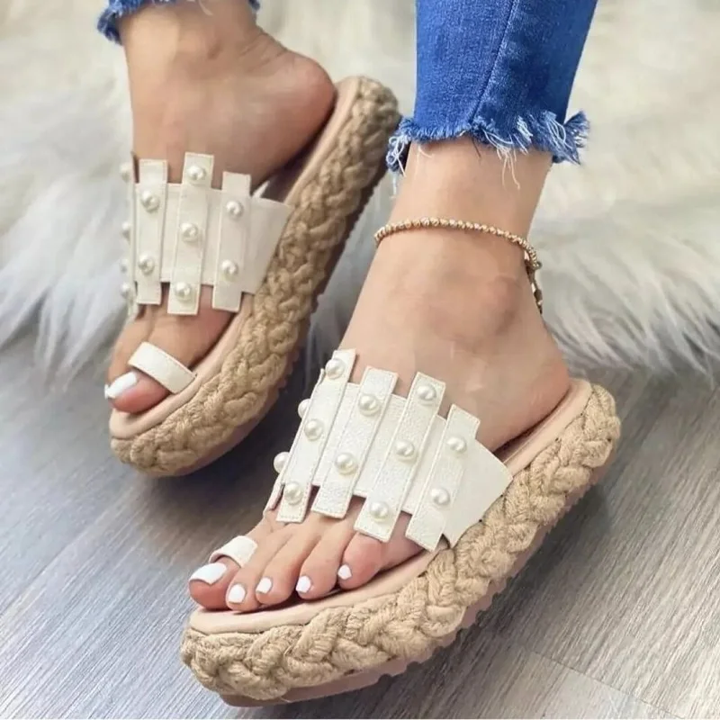 

Platform Sandals Ladies Pink Heel Flip Flops Woman Slippers Casual Shoes Espadrilles Kawaii Elegant Party Clogs for Women Slides