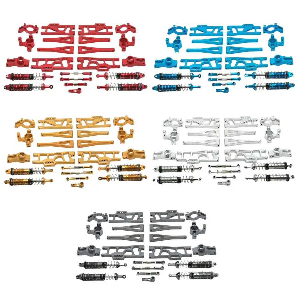 

RC Car Upgrade Kit C-Seat Steering Cup Front Rear Shock Absorber Swing Arm for Wltoys 1:12 12402-A 12409 Wltoys 1:10 104009