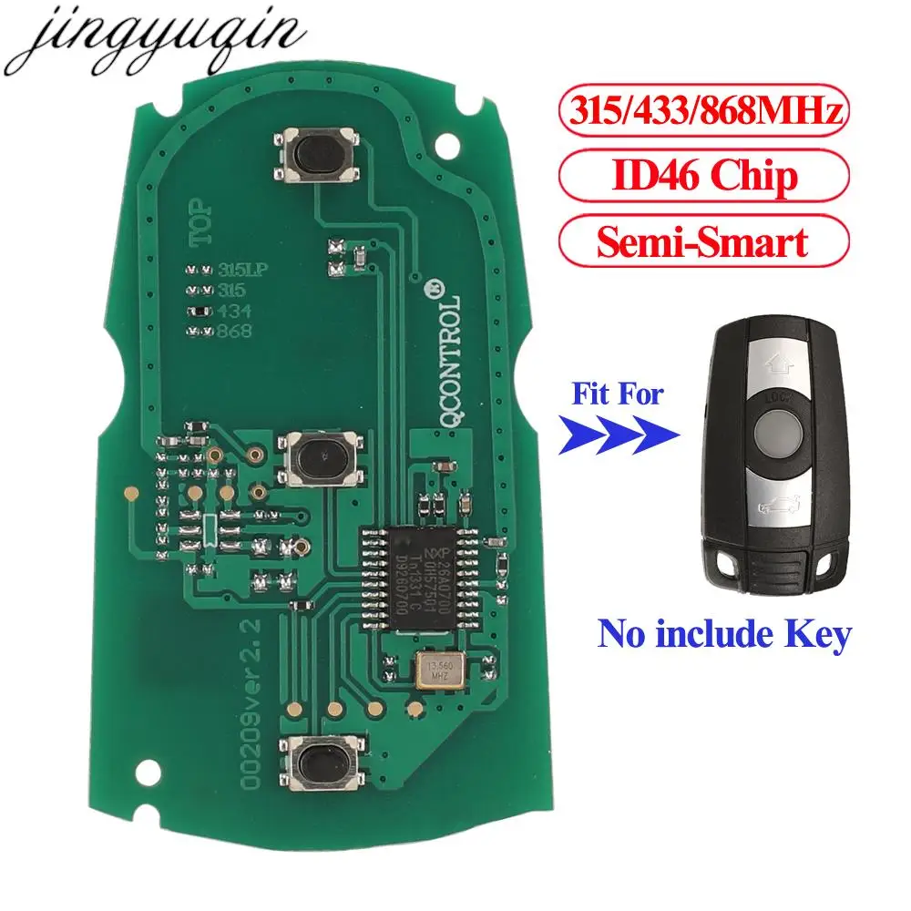 

Jingyuqin печатная плата дистанционного ключа 315/433/868 МГц ID46 PCF7953 для системы BMW 1 3 5 7 серии X5 X6 Z4 CAS3
