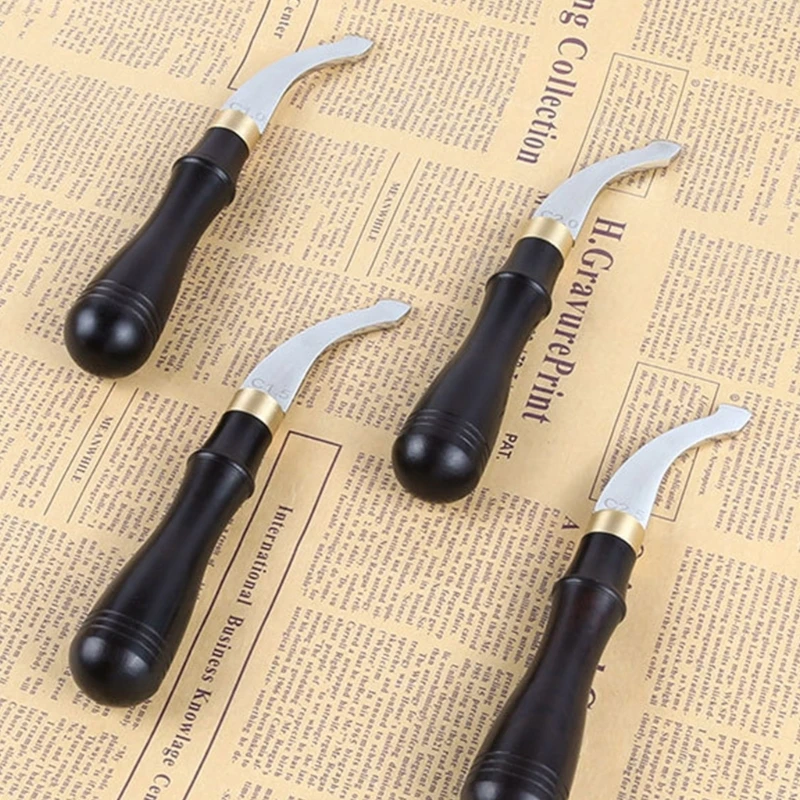 

Stainless Steel Leather Creaser Leather Edging Creasing Tool Edges Marking Tool Leather Craft Wooden Handle 1-2.5mm