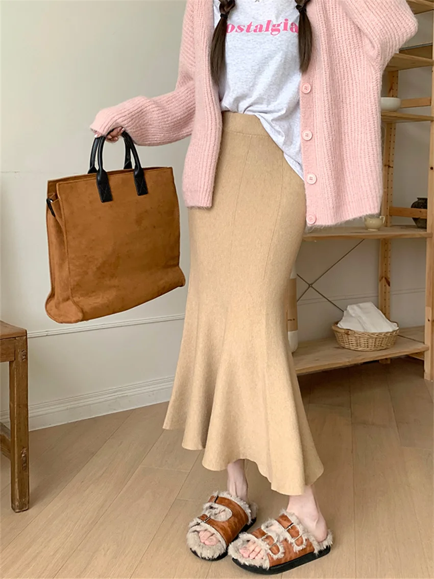 Женская трикотажная юбка-годе Alien Kitty элегантная облегающая юбка в винтажном