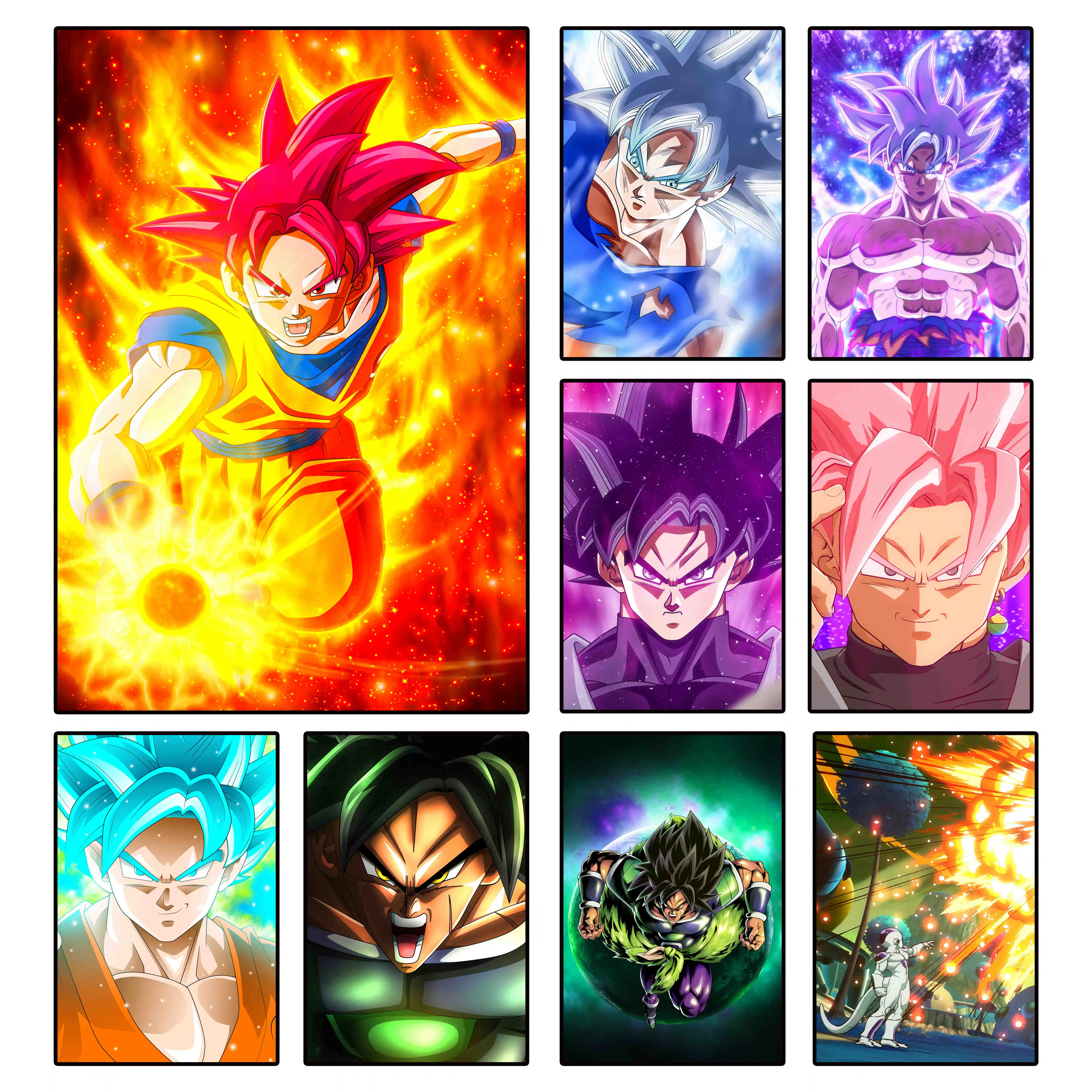 

Картина из аниме «периферийный дракон», Картина на холсте, принты, мультяшная фигурка Super SaiyanHD, декор для комнаты, украшение для дома, квадратный подарок