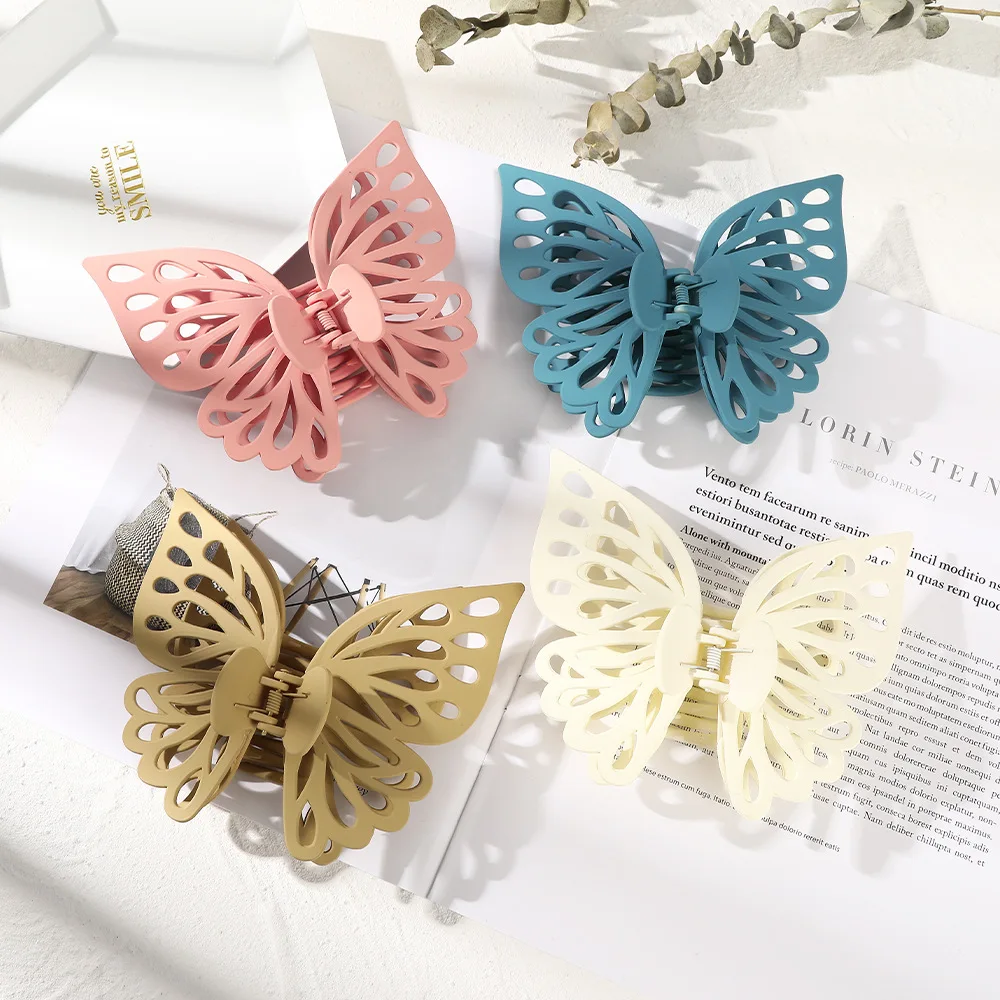 

Hollow Butterfly Hairpin Women Extra Large Butterfly Hair Claw Clip Ponytail Hair Grab For Girl Woman Headwear Hair Accessories