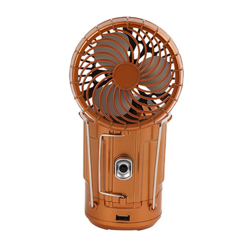 

2 in 1 Solar USB Rechargeable LED Flashlights Strong Wind Fans Camping Hiking Night Tent Hanging Lights Emergency Lantern