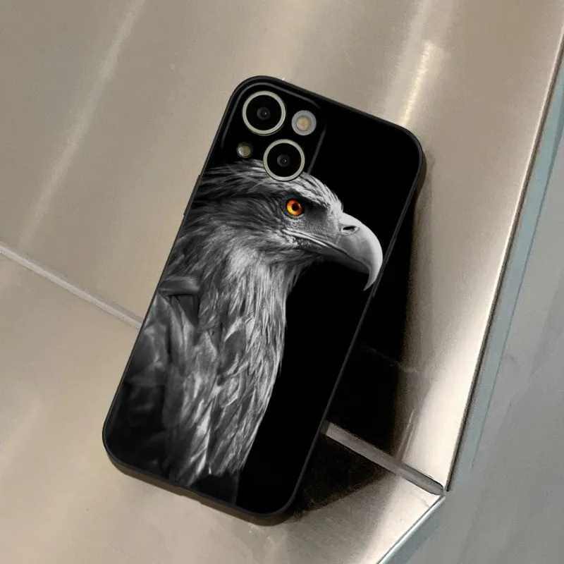 cool Eagle Animal Phone Case FOR IPhone 14 13 11 12 Pro 8 7 Plus X 13 Pro MAX XR XS MINI Black Covers