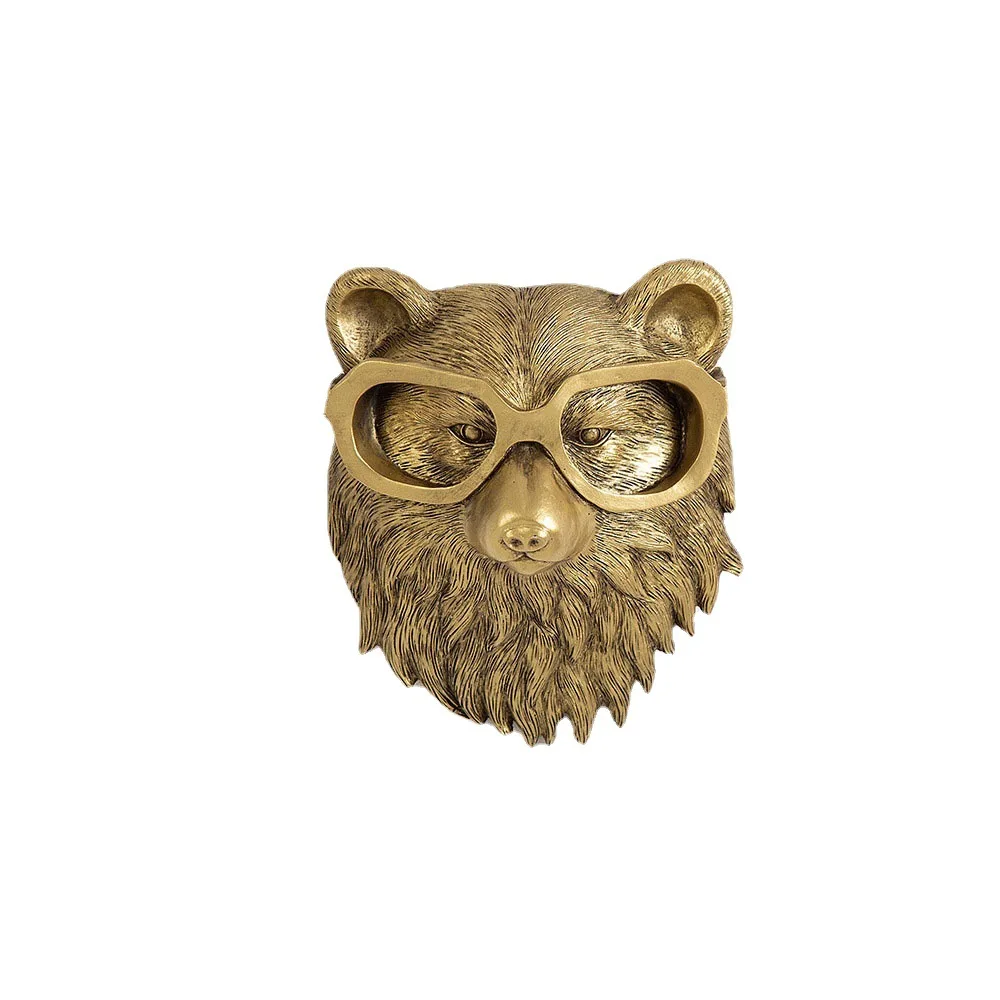 

Antique Bronze Animal Pendant Indoor Home Bedroom Decor Living Room Fireplace Resin Craft Wall Hanging Decoration