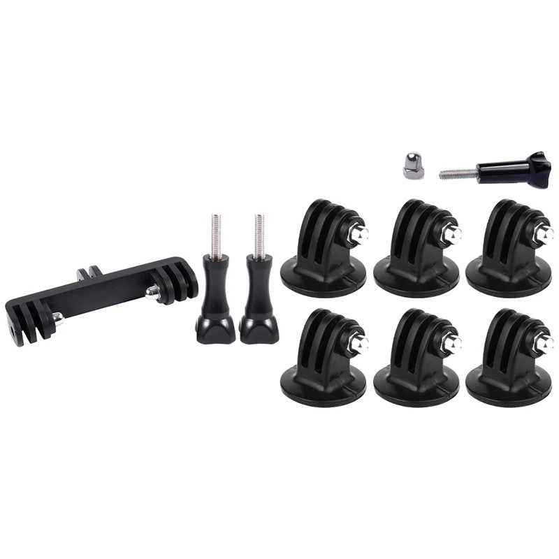 

Botique-1X Double Dual Sport Camera Holder Handle Grip Monopod Mount For Gopro Hero 2 3 4 & 7X Tripod Mount Adapter