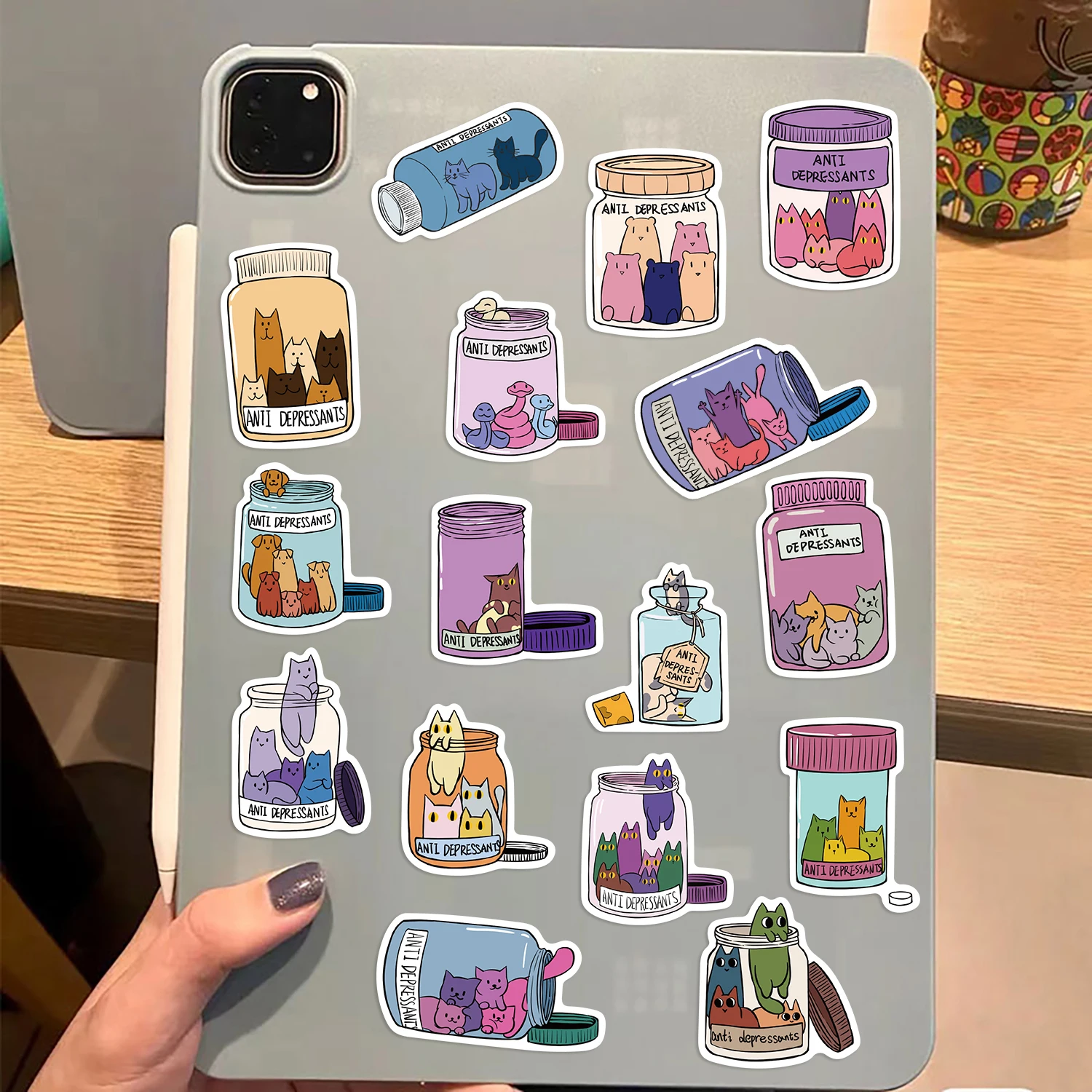 50 шт. антидепрессионные наклейки с кошками и животными сделай сам телефон гитара