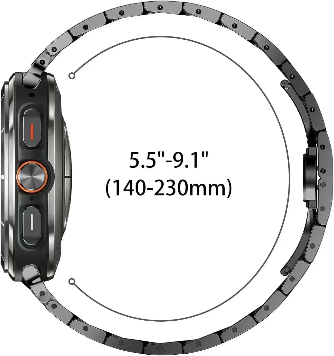 Фото Titanium Alloy Luxury Strap for Samsung Galaxy Watch Ultra 47mm No Gaps Curved End Metal Bracelet for GALAXY 7 WristStrap Correa №4