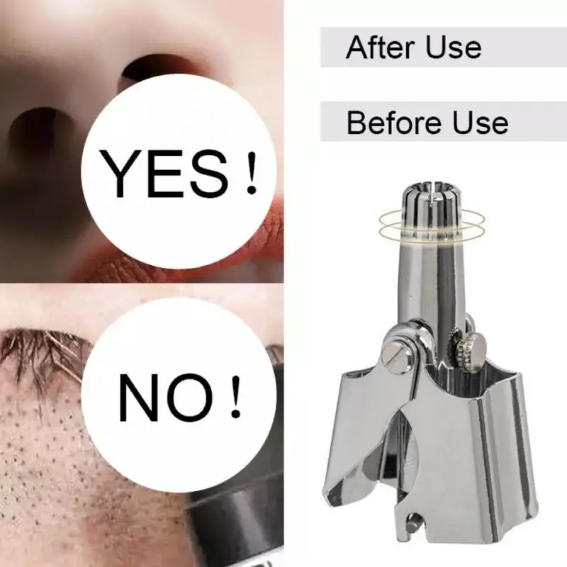 

Stainless Steel Portable Nose Hair Scissors Manual Nose Hair Trimmer Cutting Scissors Waterproof Washing Safety Lightweight