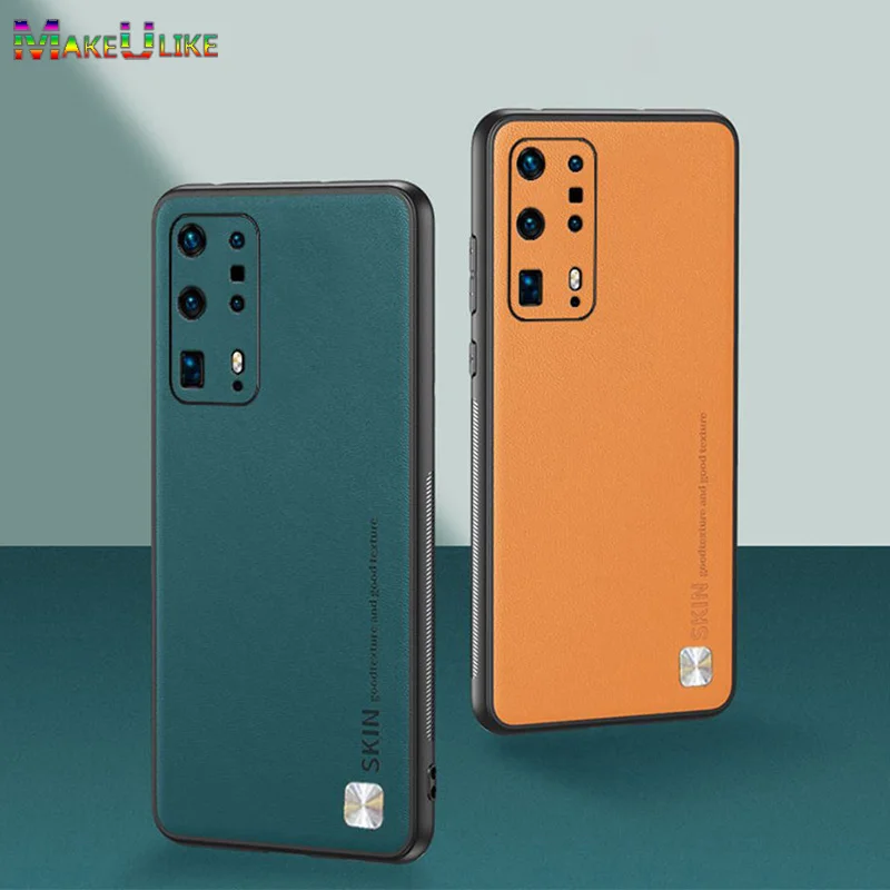 

Case for Huawei P50 P30 P40 Pro Plus Case Ultrathin Leather Silicone Bumper Cover for Huawei P30Pro P40pro P50Pro P50E Case