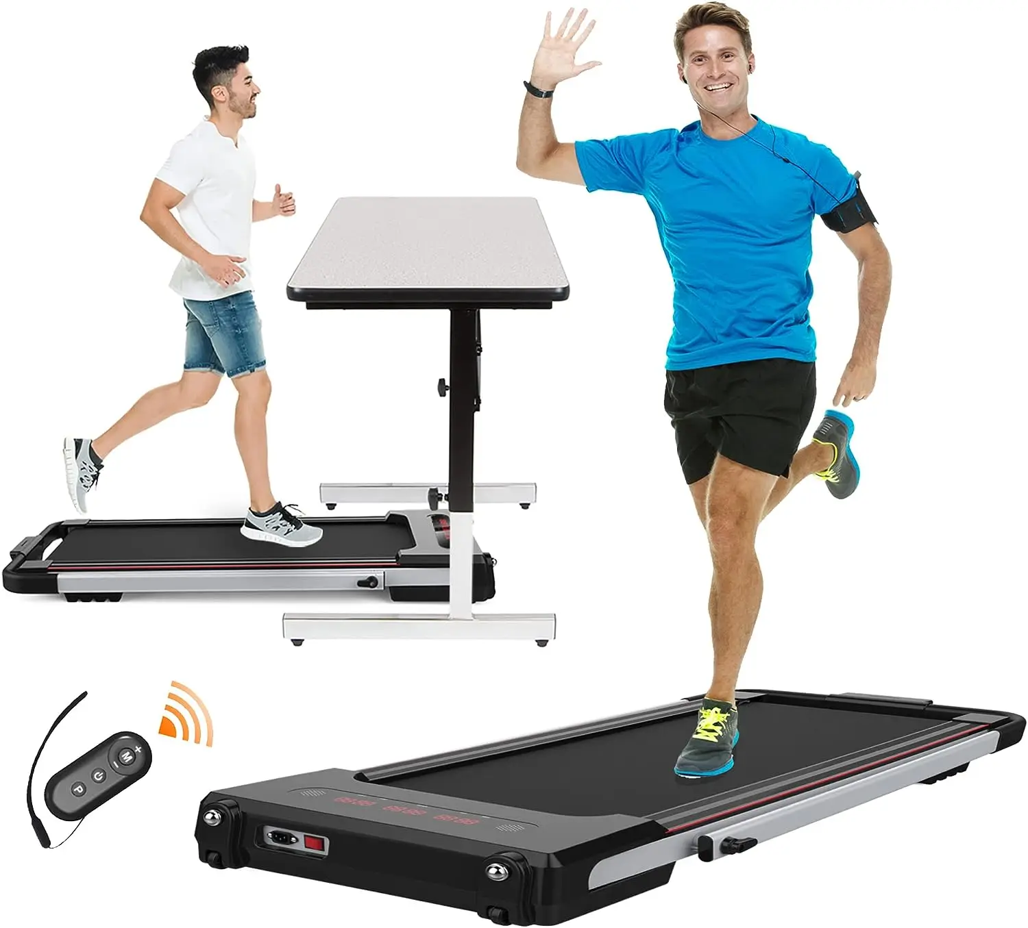 

in 1 Under Desk Treadmill,2.25HP Folding Treadmill Running Walking Jogging Machine for Home Office with Remote Control & LE Sap