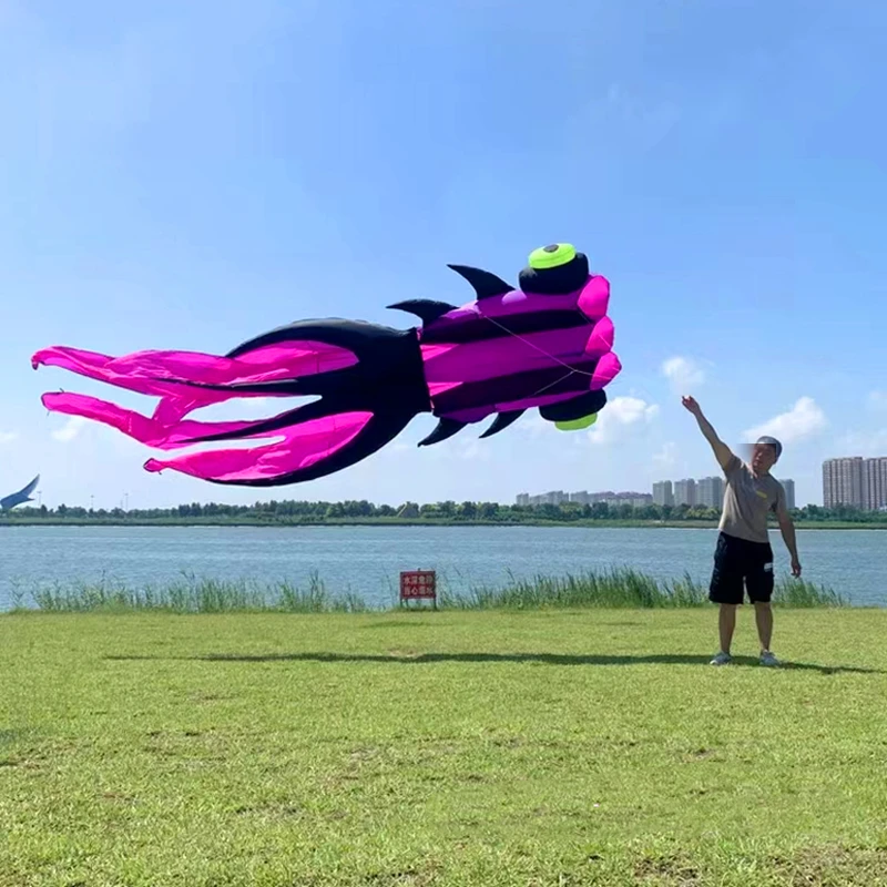 Бесплатная доставка летающий змей с рыбой для взрослых воздушные змеи золотой