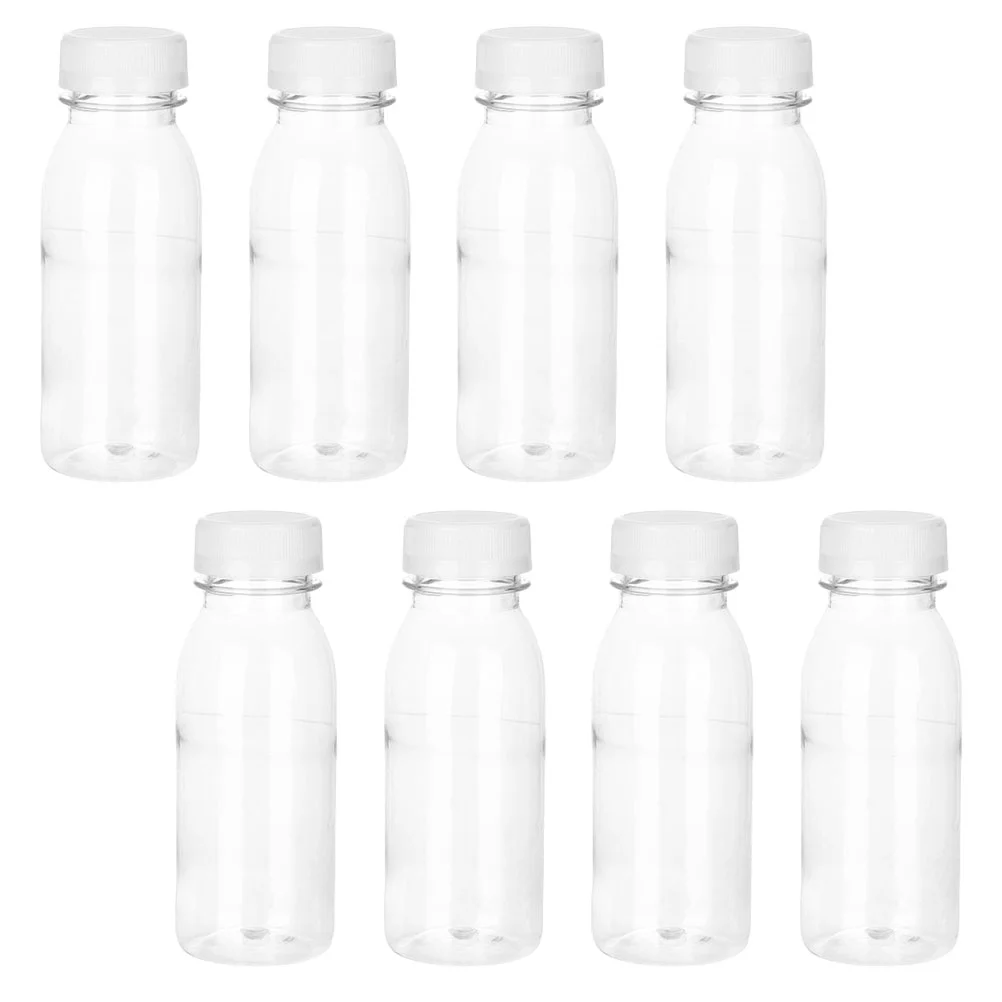 

8Pcs Reusable Dairy Bottles Outdoor Birthday Party Favor Cold Beverage Jugs Clear Beverage Containers