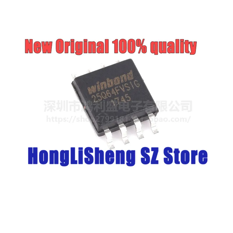 Набор микросхем W25Q64FVSSIG W25Q64FVSIG 25Q64FVSIG SOP8, новая и оригинальная модель 100% дюйма, в партии 10 шт.
