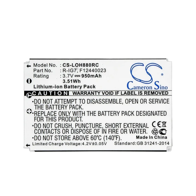 

Applicable Logi tech Harmony 785 Remote Control Battery 190304-200