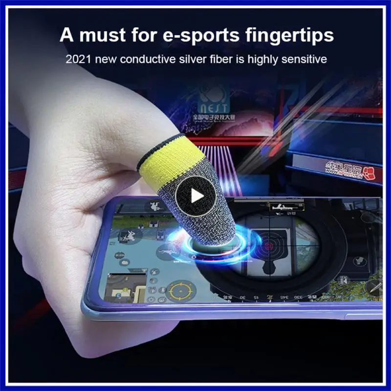 

Easily Adjustable Mobile Game Thumb Gloves Anti Slip Game Fingertips Made Of Conductive Fibers And Polyester Materials