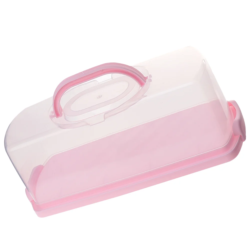 

Baker Rack Plastic Bread Container Portable Storage Seal Loaf Cakes Carrier Lid Handle Rectangular Keeper Containers Lids